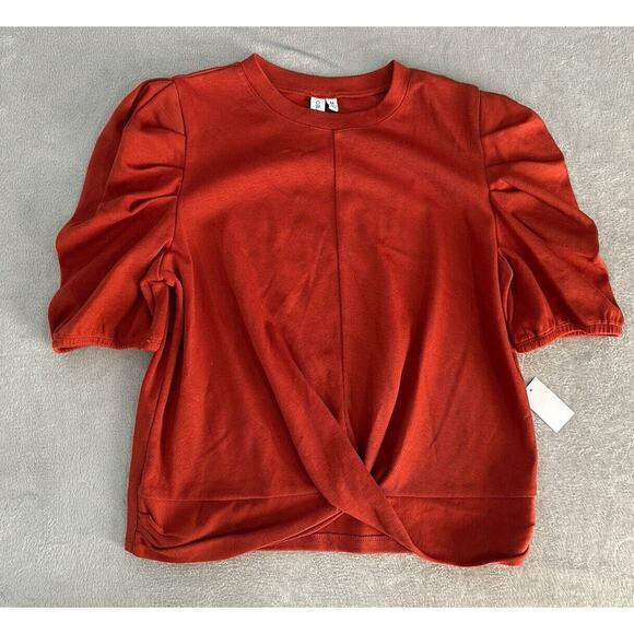 Grace & Karma Tops - Grace & Karma Women’s Burnt Orange Twisted Front Blouse Size M